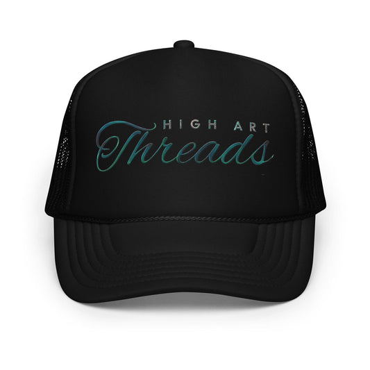 High Art (Green Colorwave) Black Trucker Cap - High Art Threads