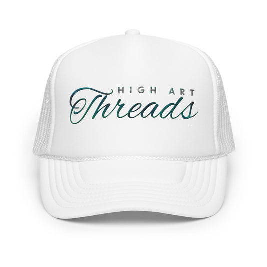 High Art (Green Colorwave) White Trucker Cap