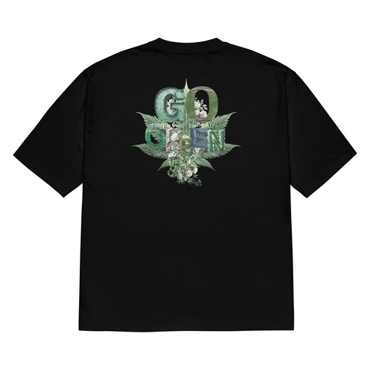 Go Green Oversized Heavyweight (Black) Tee