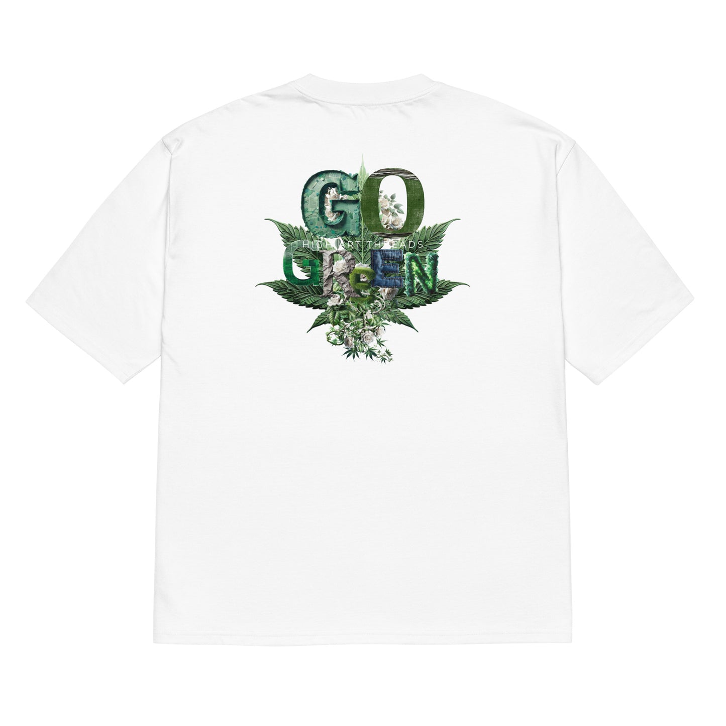 Go Green Oversized Heavyweight (White) Tee