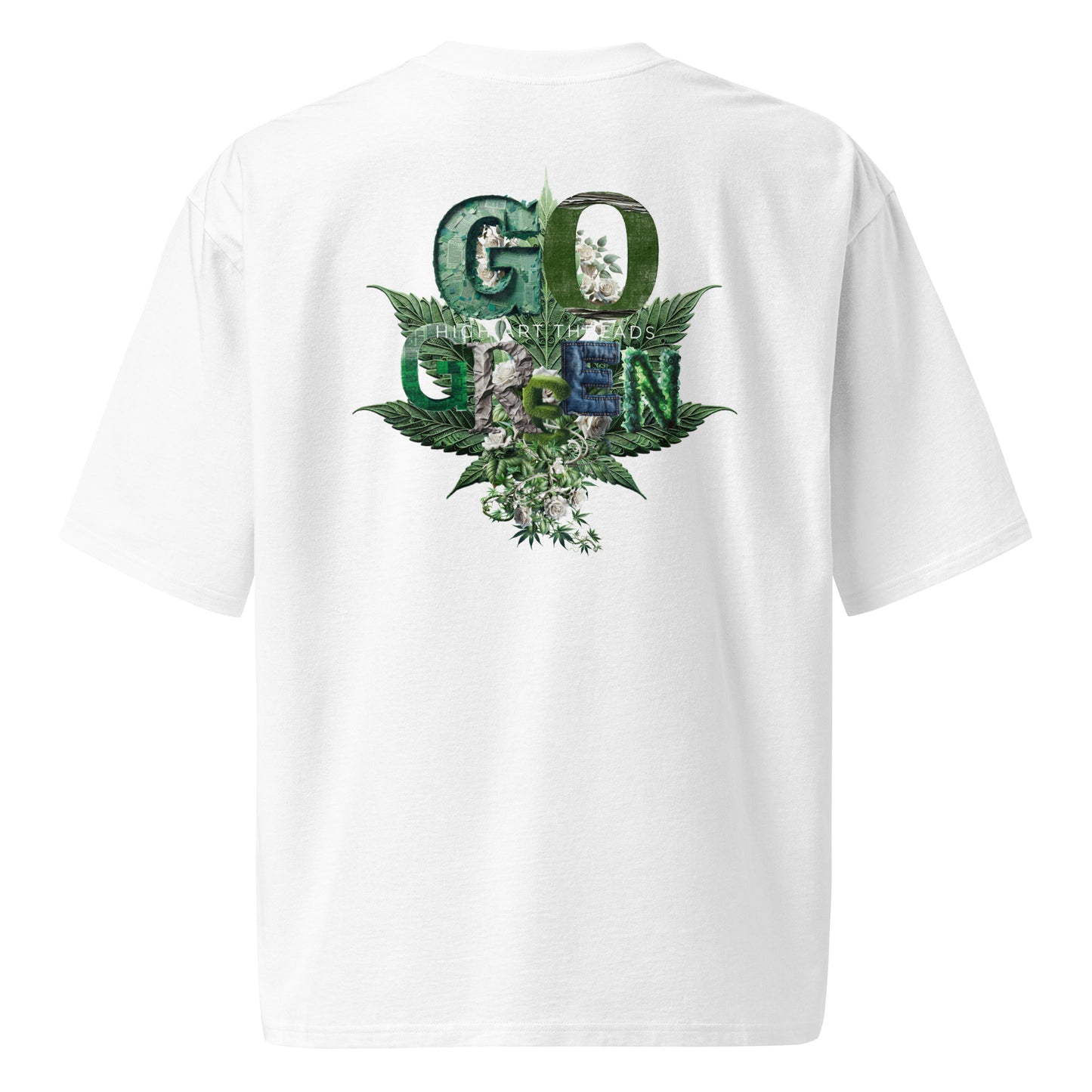 Go Green Oversized Heavyweight (White) Tee