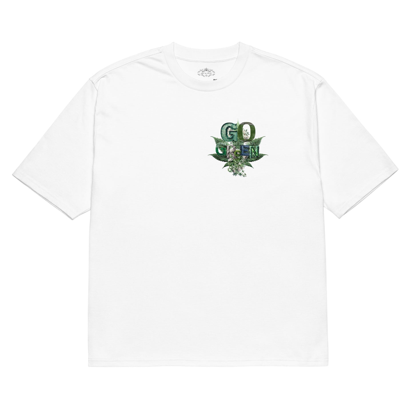 Go Green Oversized Heavyweight (White) Tee