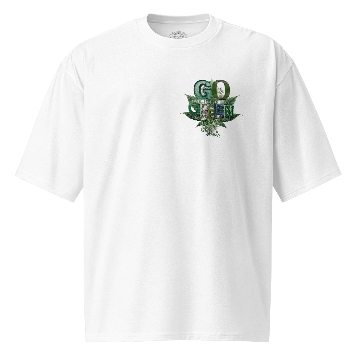 Go Green Oversized Heavyweight (White) Tee