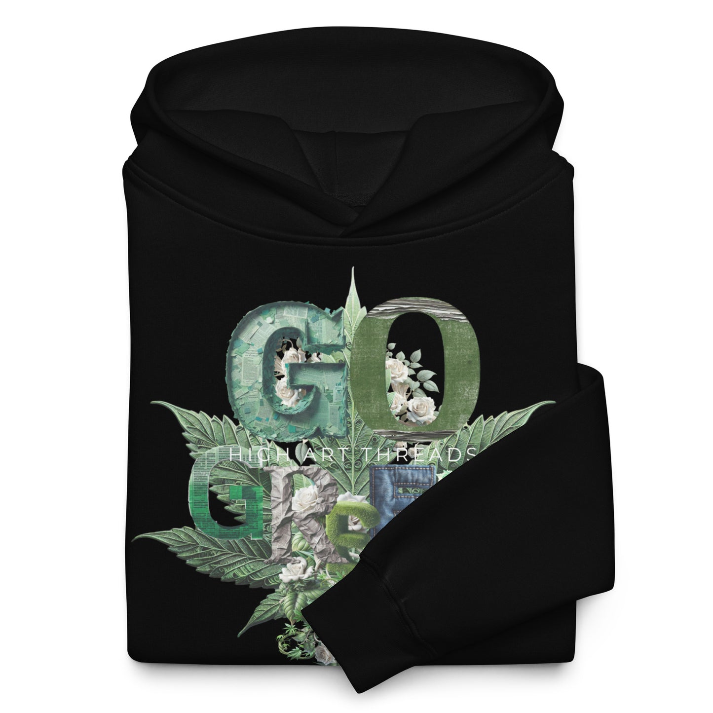 Go Green Unisex Oversized (Black) Hoodie