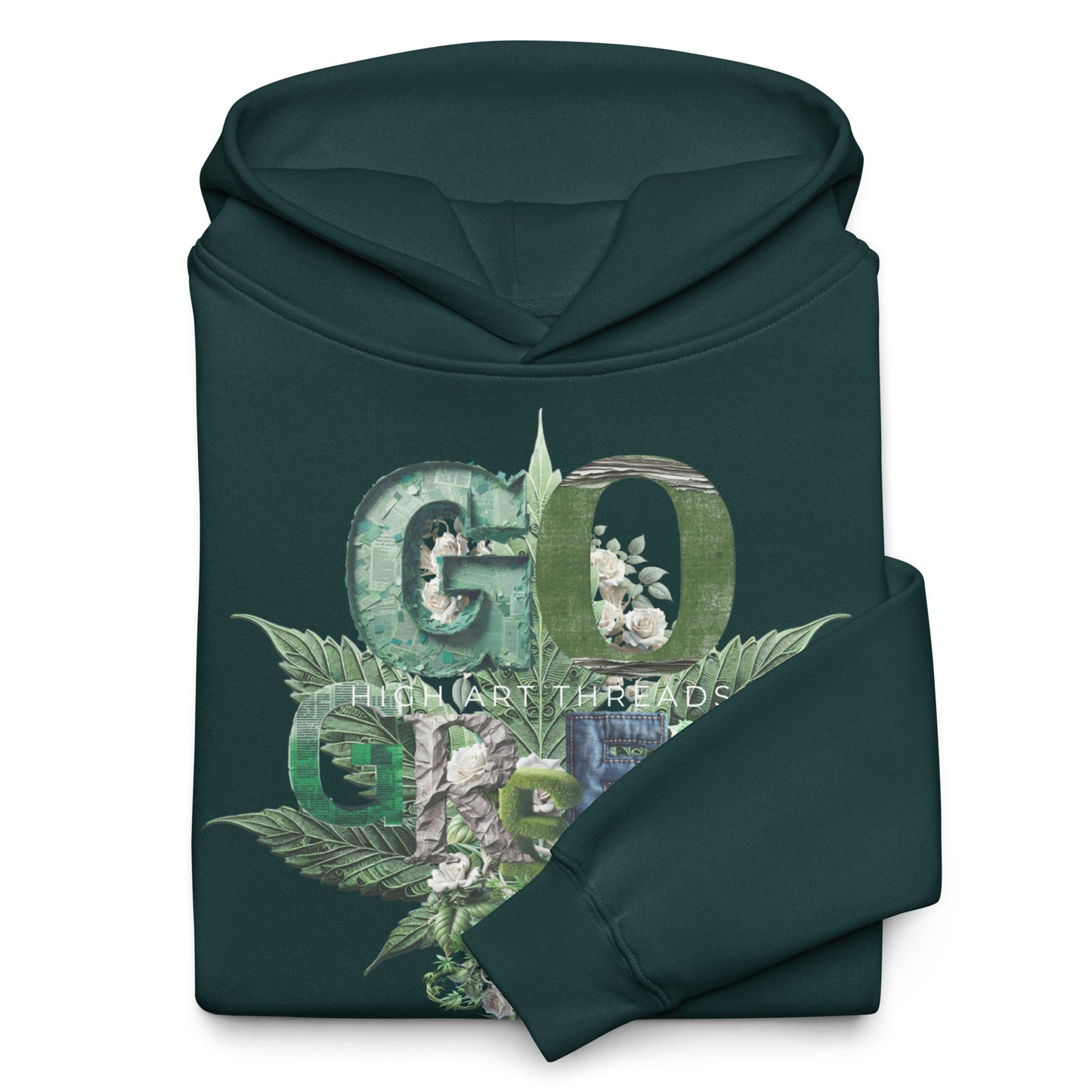 Go Green Unisex Oversized (Pine Green) Hoodie