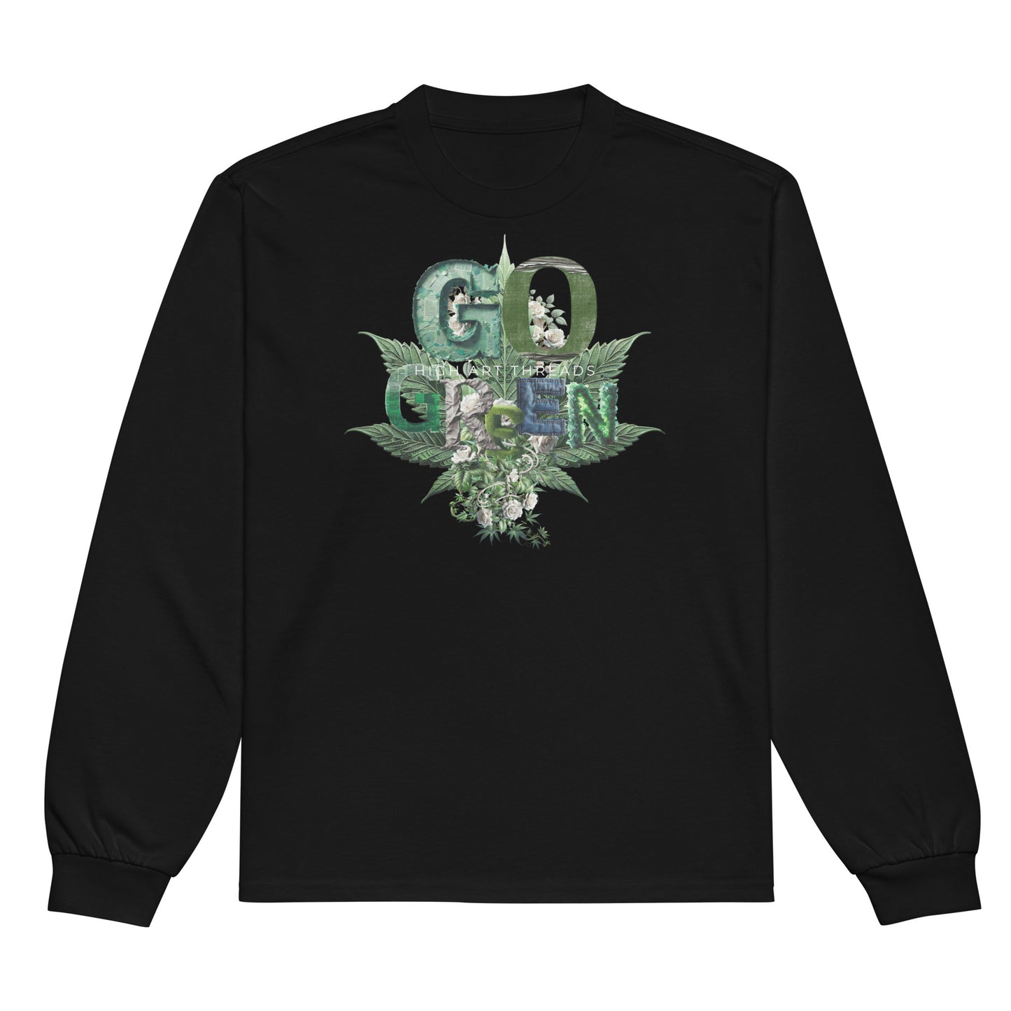 Go Green Heavyweight Long Sleeve (Black) Tee