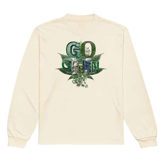 Go Green Heavyweight Long Sleeve (Cream) Tee