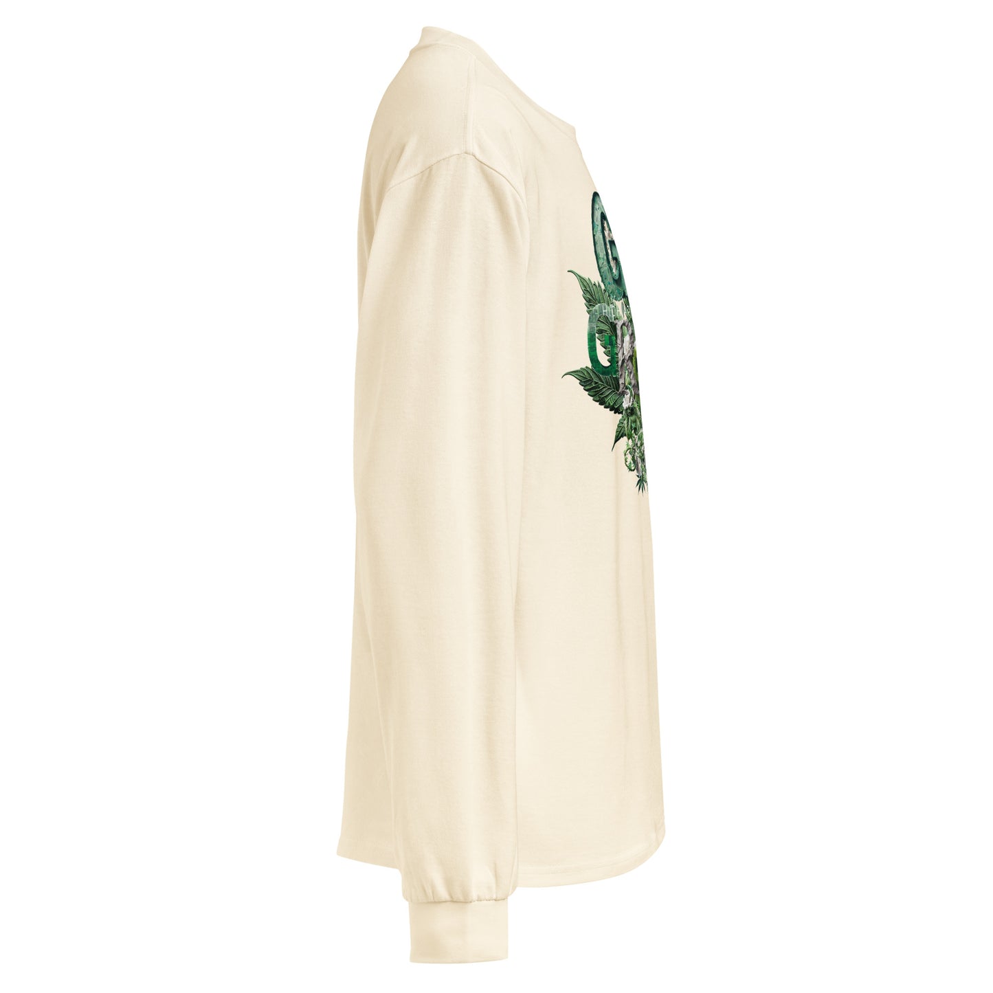 Go Green Heavyweight Long Sleeve (Cream) Tee